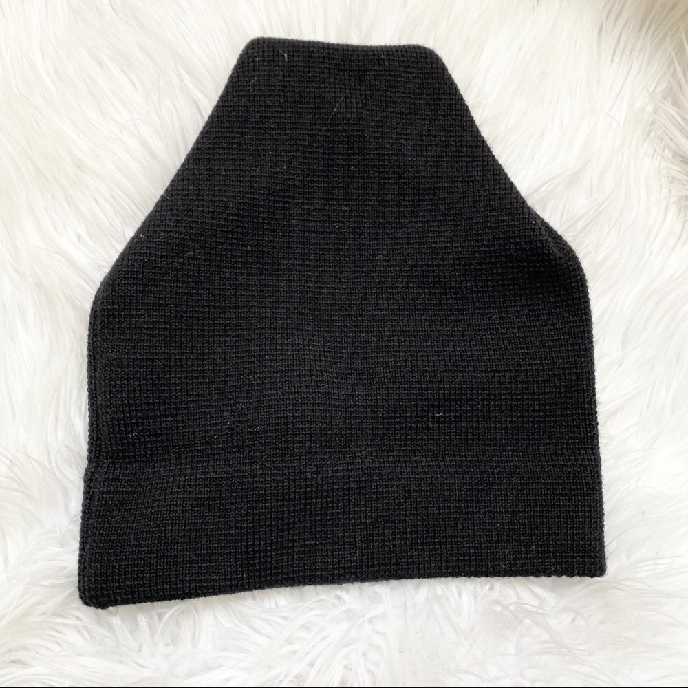 J. Crew black 100% merino wool beanie hat - Picture 2 of 4